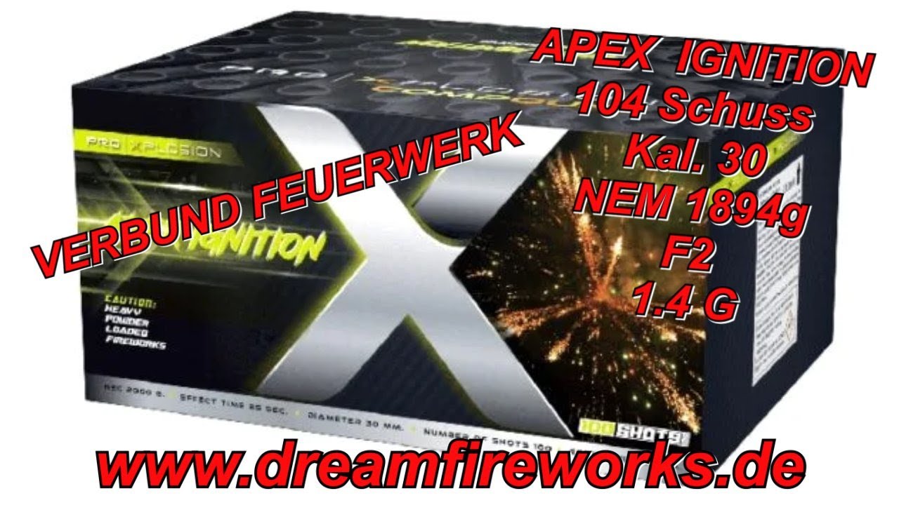 HQC100S APEX IGNITION 1.4g 100 Schuss www.dreamfireworks.de ProXplosion