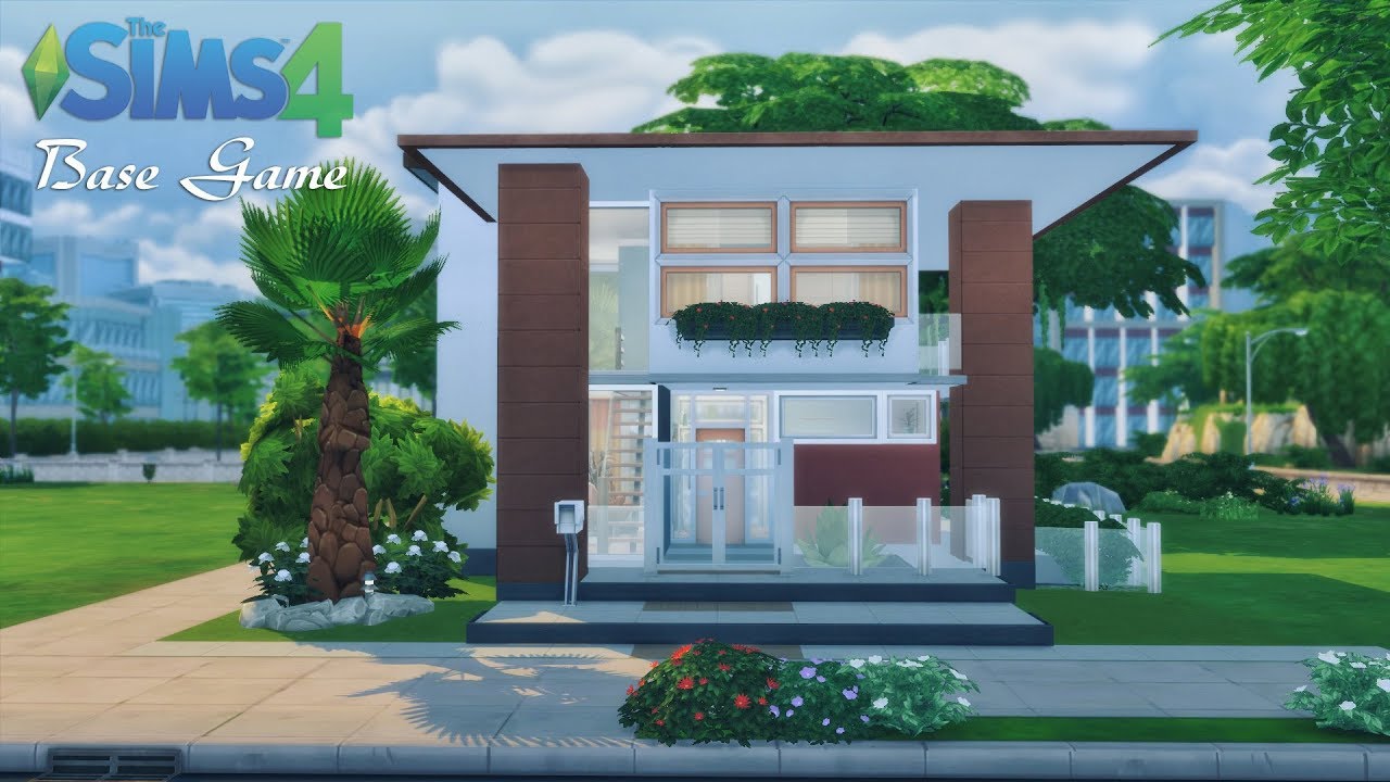 Маленький Современный Дом | Базовая Игра (Без СС) | Строительство | THE SIMS 4