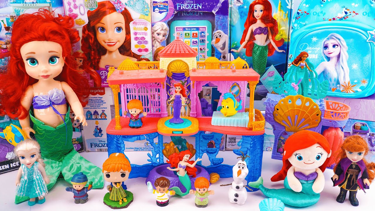 Unboxing Surprise Ariel Toys Series | Ariel's Land & Sea Castle Toy | Ariel Dive Characters 3-Pack
