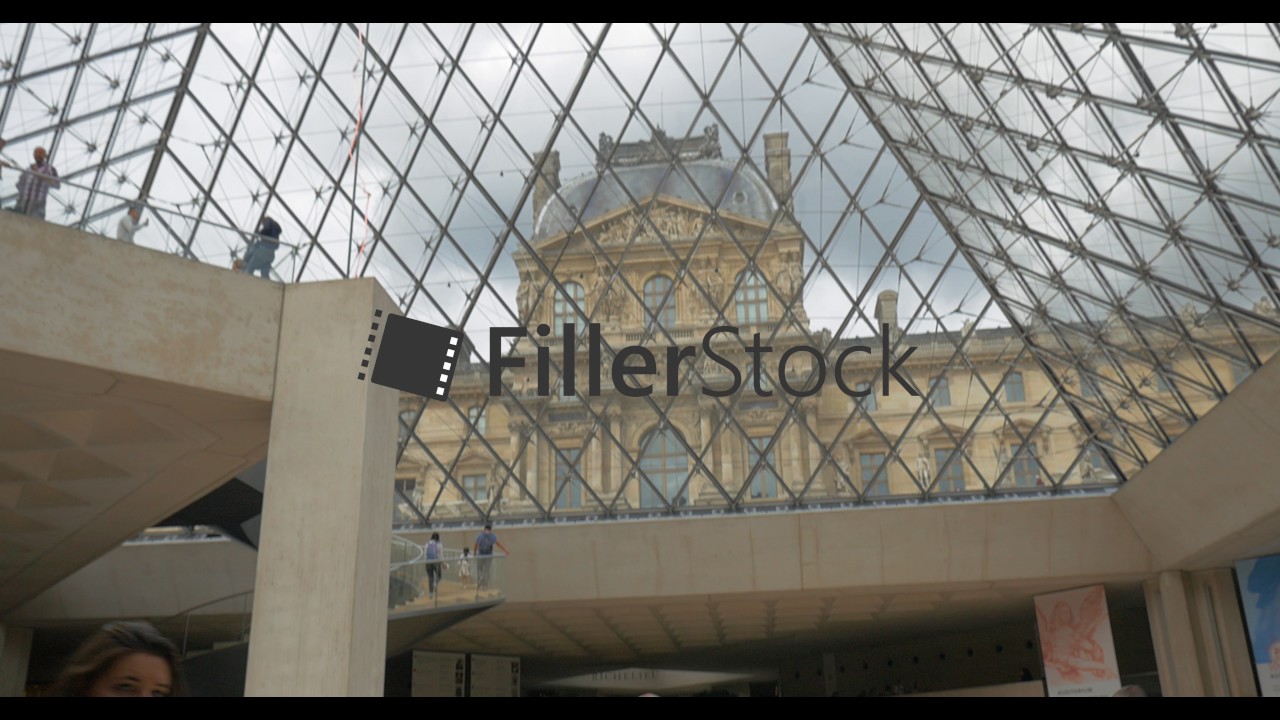 Louvre Pyramid lobby, indoor view