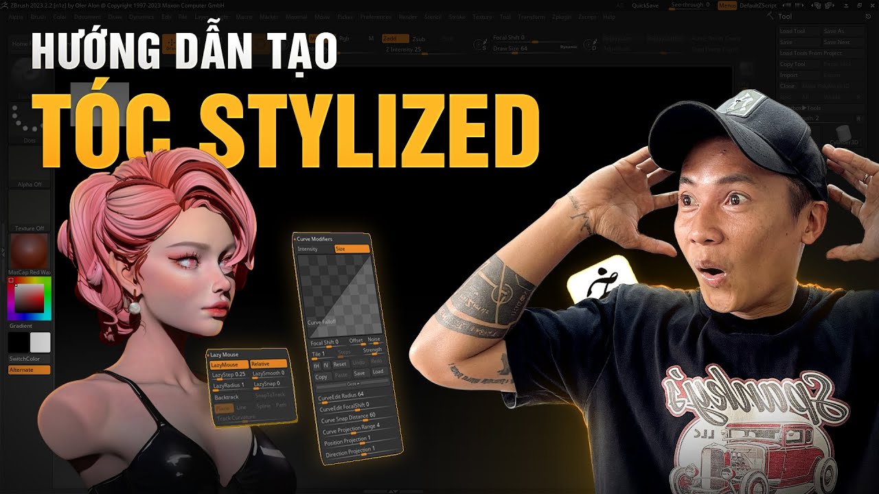 ZBrush Tips | Part 17 - Hướng dẫn tạo tóc Stylized trong ZBrush | CG3D TUTORIAL #zbrush #cg3d