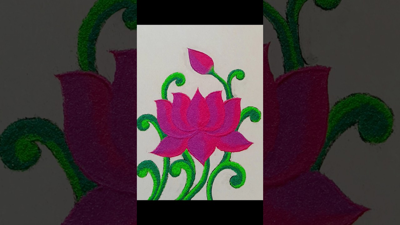 simple Lotus rangoli 