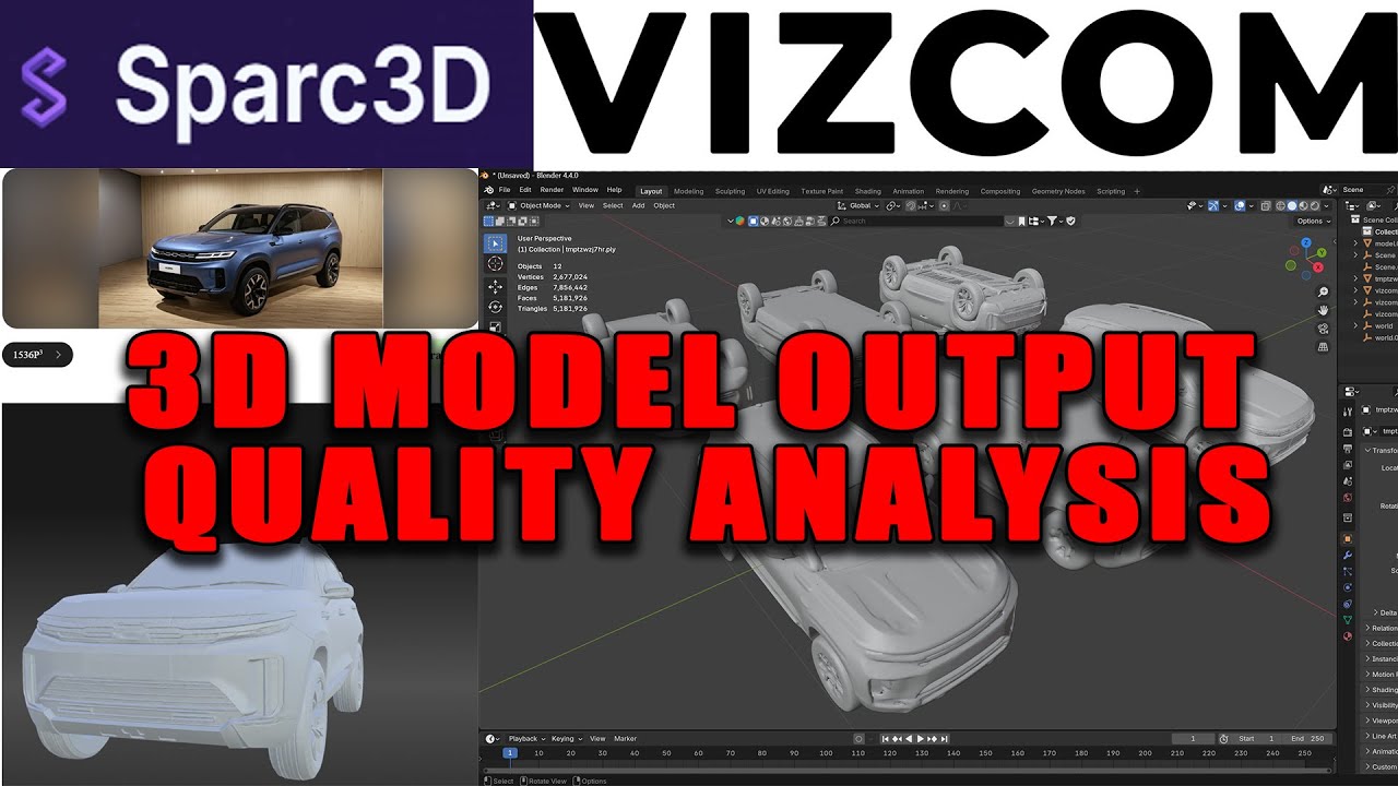 Sparc3D vs Vizcom – Which AI Delivers Better 3D Car Models? - Dacia Bigster 🚙 Case Study