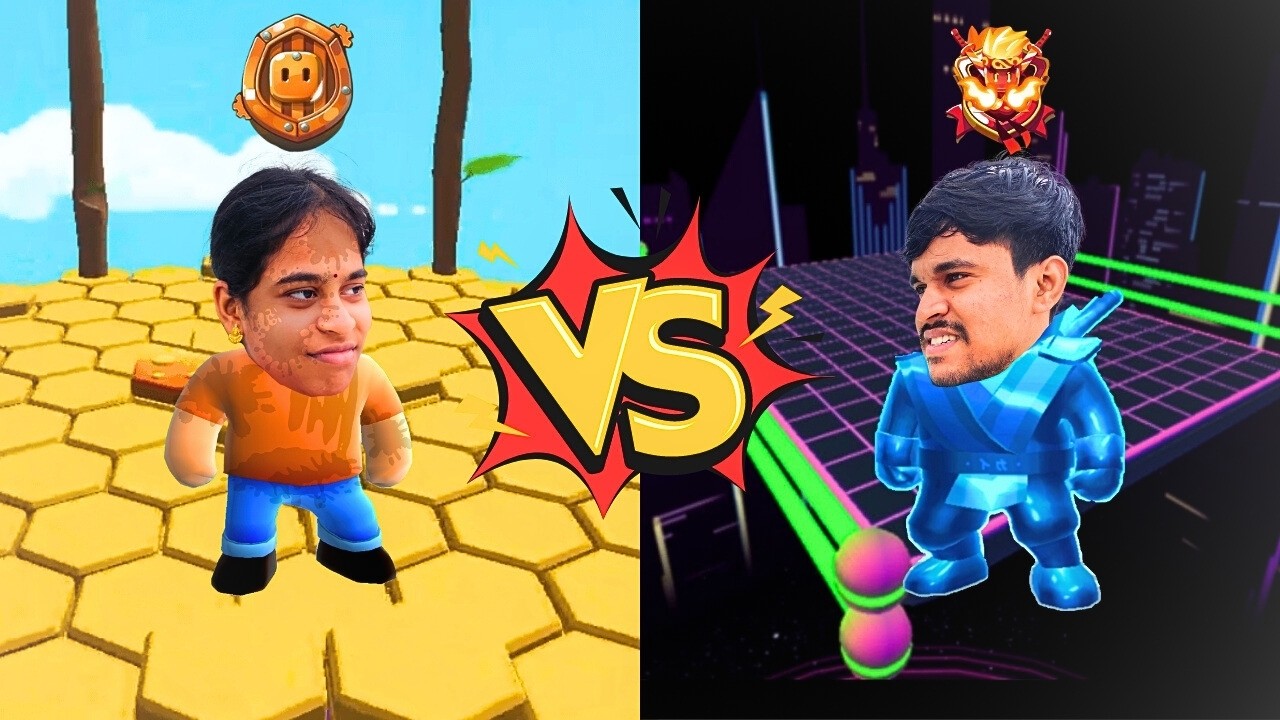 1 vs 1 with my sister🤣| Stumble guys gameplay