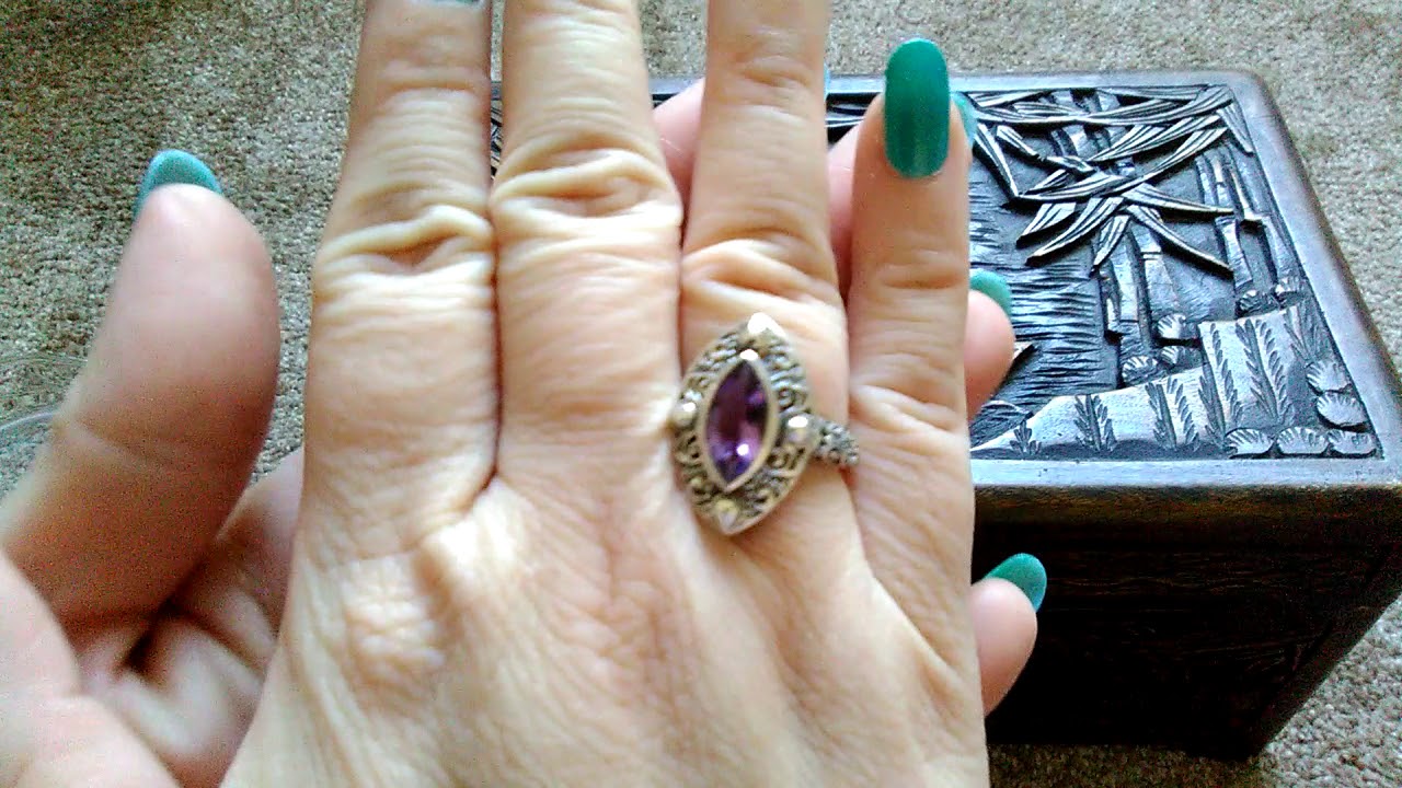 *ASMR* Diamond and Sterling Silver, Vintage Jewelry 🔔📣🎧