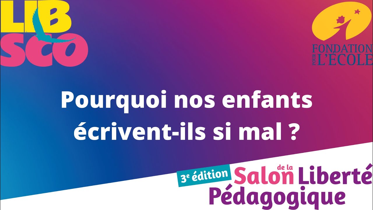 Pourquoi nos enfants écrivent-ils si mal ?