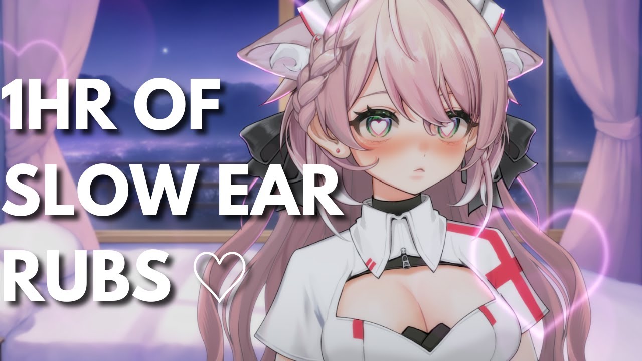 ASMR 1HR of Slow Ear Rubs ♡ (Binaural) (3DIO)