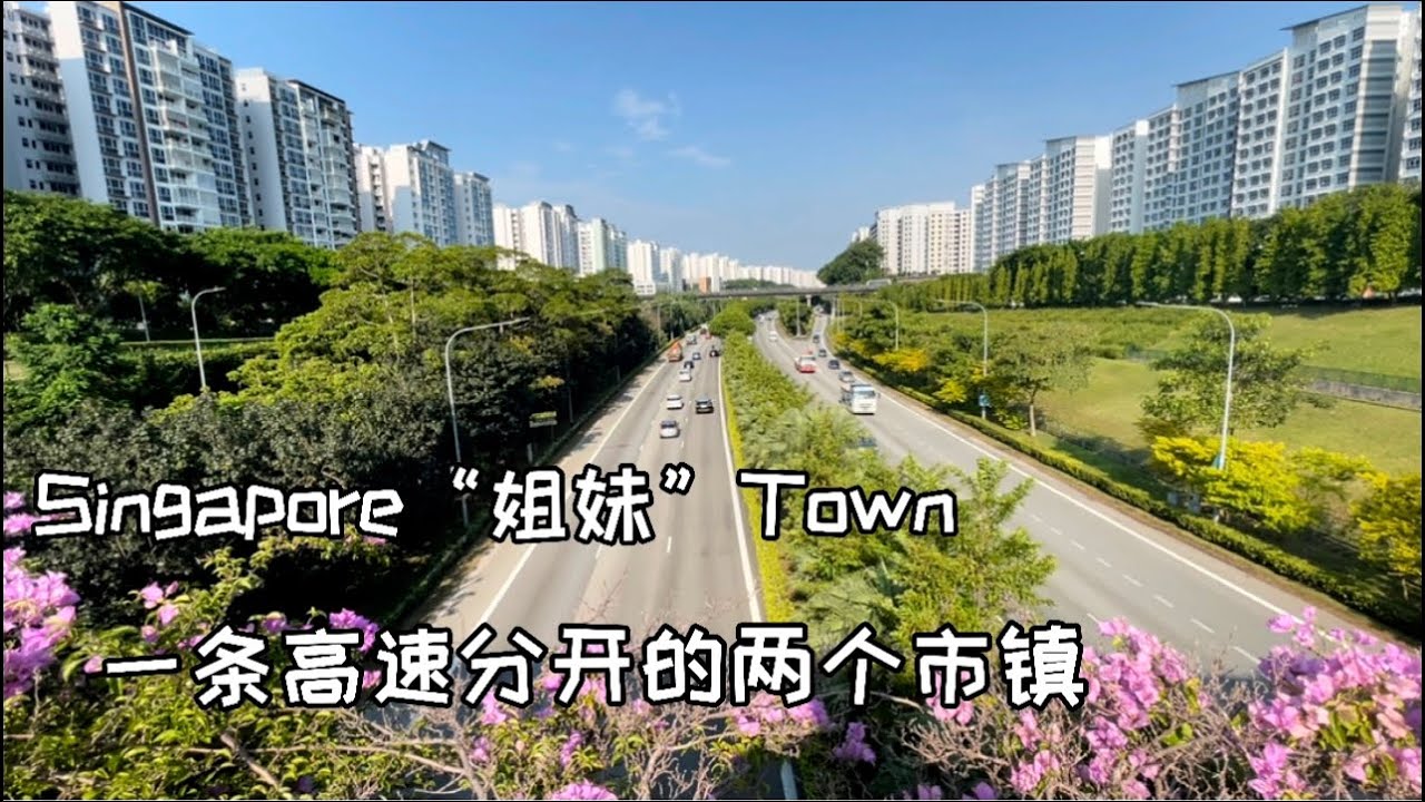 新加坡的“姐妹” Town，一条高速分开的两个市镇.