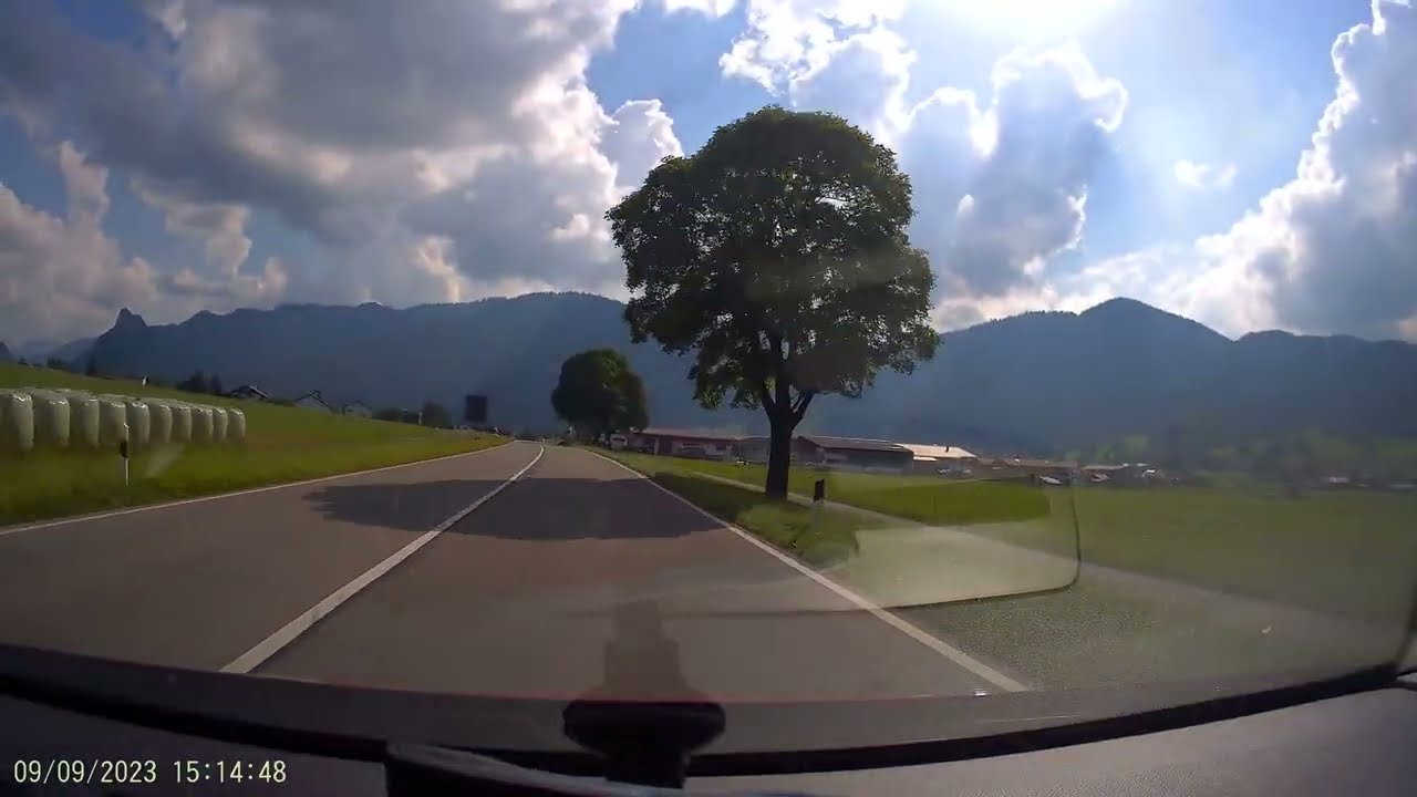 DRIVING IN GERMANY / UNTERAMMERGAU -- OBERAMMERGAU   #bavarianalps #travel #road #mountains #traffic