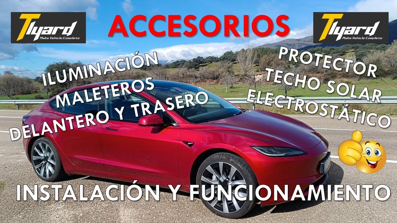 ACCESORIOS TESLA: Techo electrostático y luces maletero