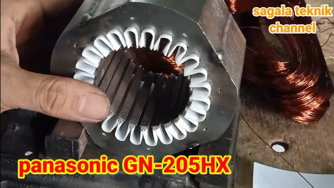 cara gulung dinamo panasonic 200 watt GN- 205HX