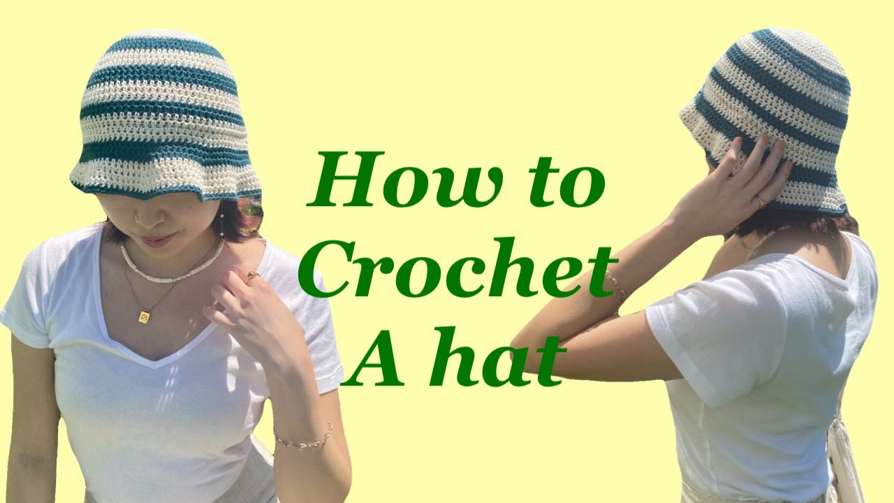 【かぎ棒編み】サマーハットの作り方💚/How to crochet