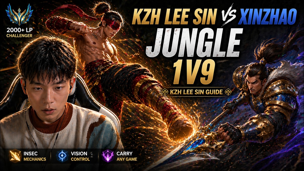 🔴 KZH Lee Sin vs XinZhao Jungle - 1v9 - KZH Lee Sin Guide