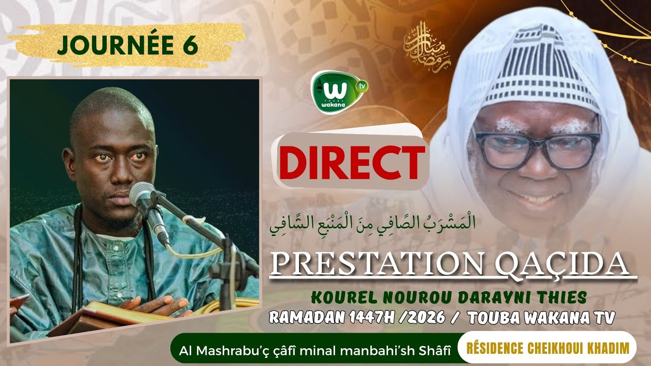 🔴En Direct Al mashrabu’ç çâfî minal manbahi’shShâfî | 4rme Jour Ramadan 1447H  / 19 Février 2026