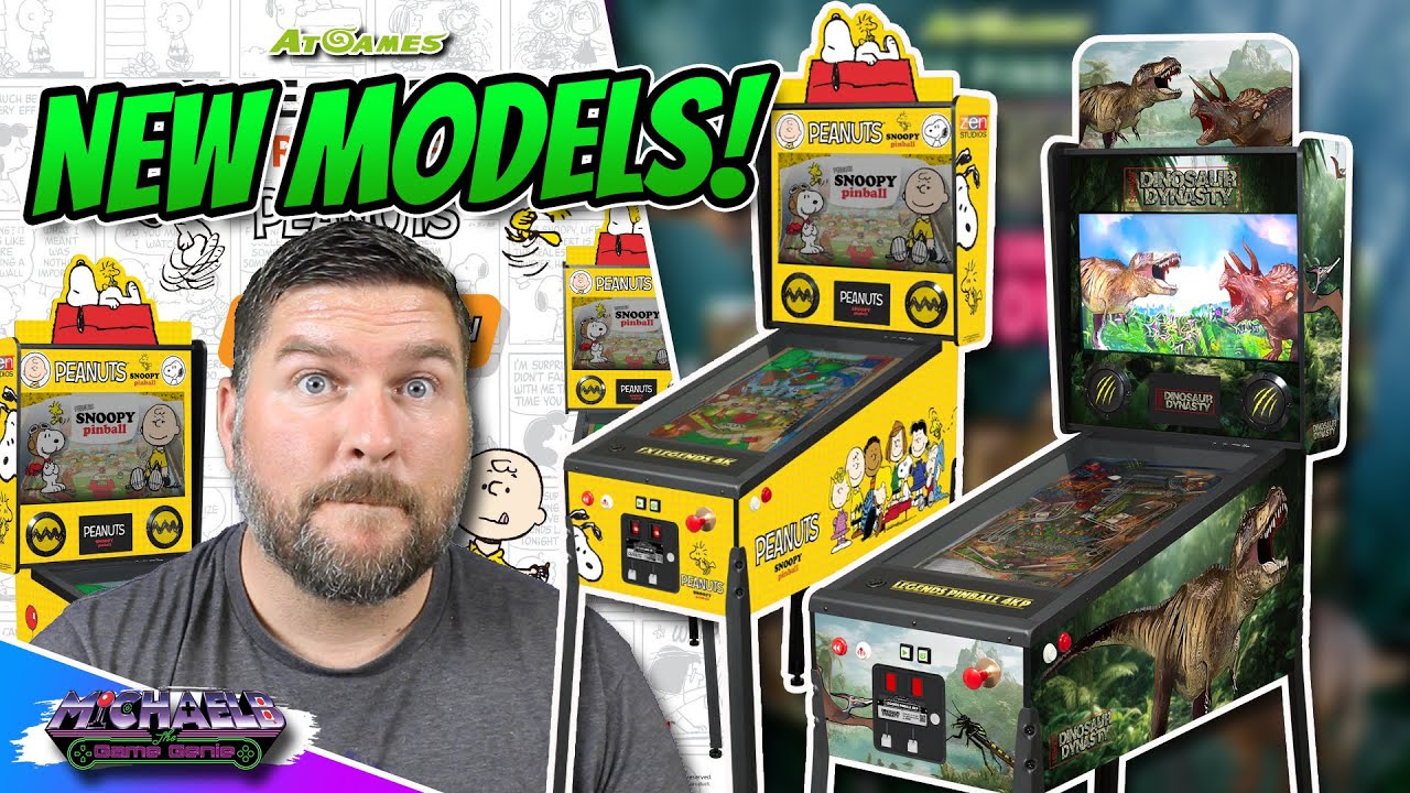 AtGames Legends Pinball 4KP New Models Announced! Dinosaur Dynasty & Peanuts