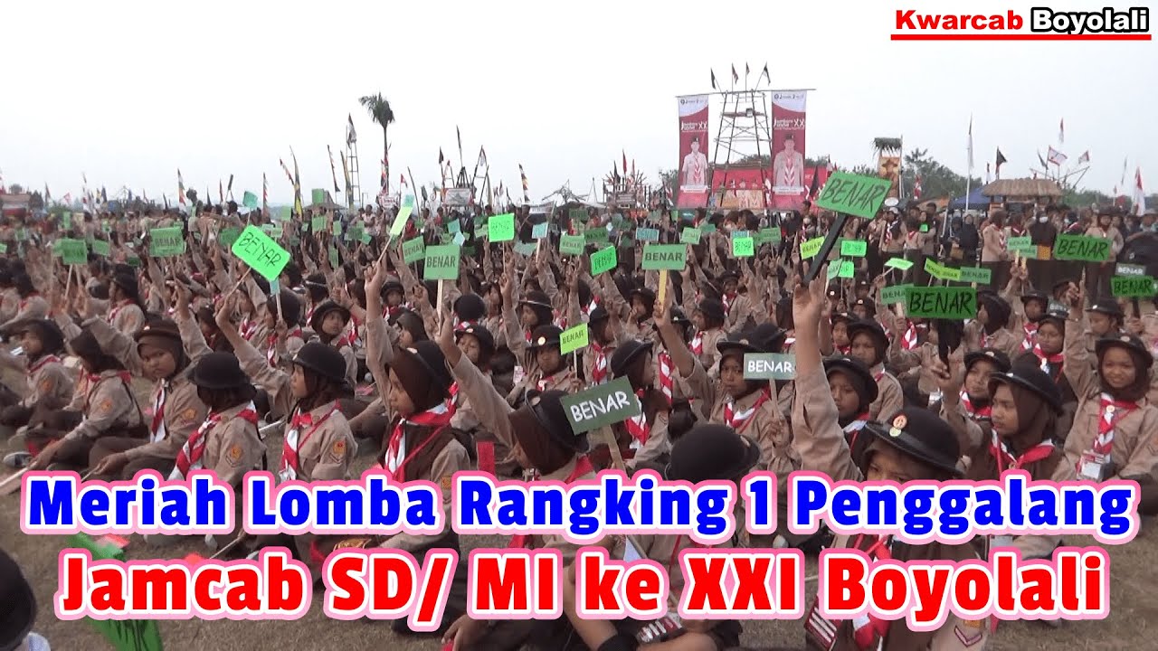 Meriah Lomba Rangking 1 Penggalang Jamcab SD/ MI ke XXI Boyolali
