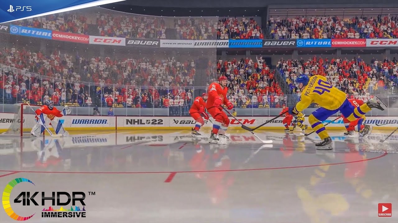 Men's Semifinals! 2022 Beijing Winter Olympics! Sweden vs Russia 4K! NHL 22 PS5 Gameplay