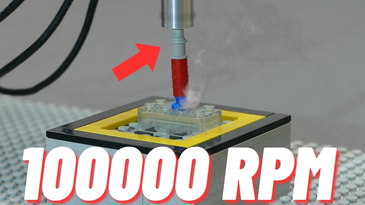 Drilling Lego With Friction. RC Motor vs Lego