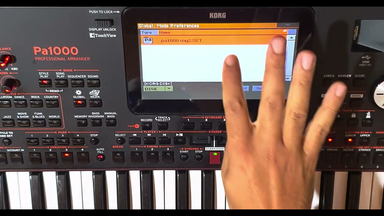 korg pa1000 خاصية direct folder