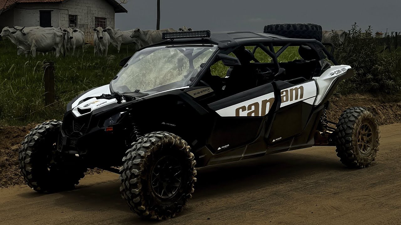 ROLÊ COM CHUVA DE UTV CAN AM MAVERICK! OFF ROAD NA TERRA MOLHADA!