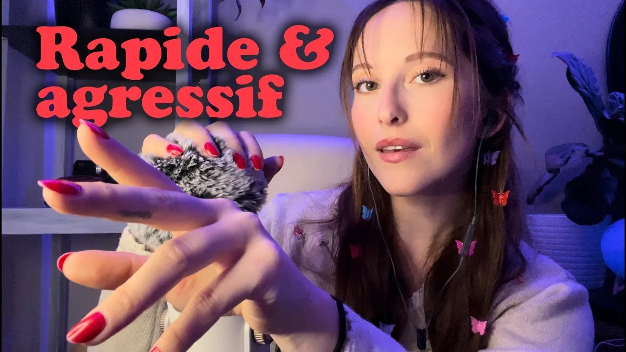 ASMR RAPIDE & AGRESSIF! *Stipples, triggers visuels, mouth sounds, etc* 😴
