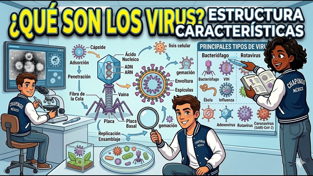 Biología 7 | ¿Qué son los virus? Estructura y características | M.C. Maricruz Martínez Jaramillo