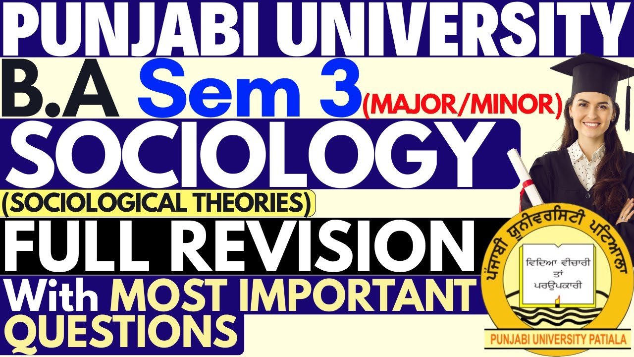 Sociological Theories | BA Sem 3 Sociology | Sociology BA 3rd Semester | Sociology 3rd Semester