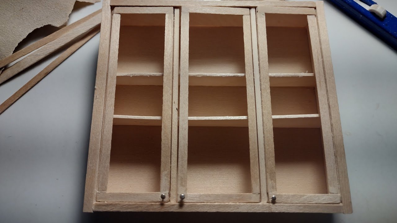 Dollhouse Kitchen Wall Cabinet: PART 1 -ROOMING HOUSE DOLLHOUSE