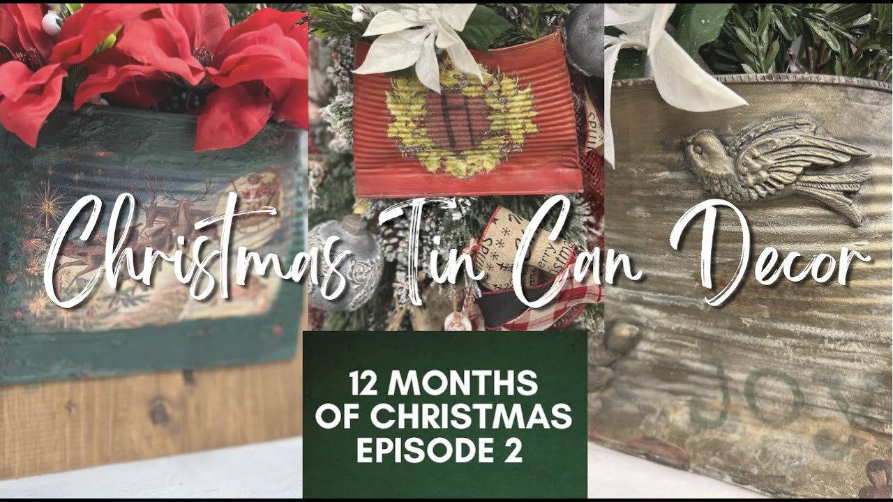 DIY Tin Can Upcycled Home Decor | Christmas 2022 | Tin Can Wall Pocket | Spring 2022 |
