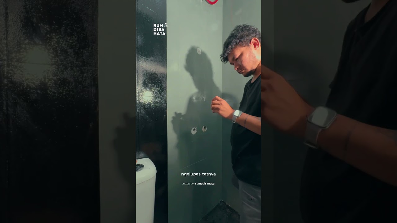 Make Over Kamar mandi rumah subsidi terlihat lebih maskulin
