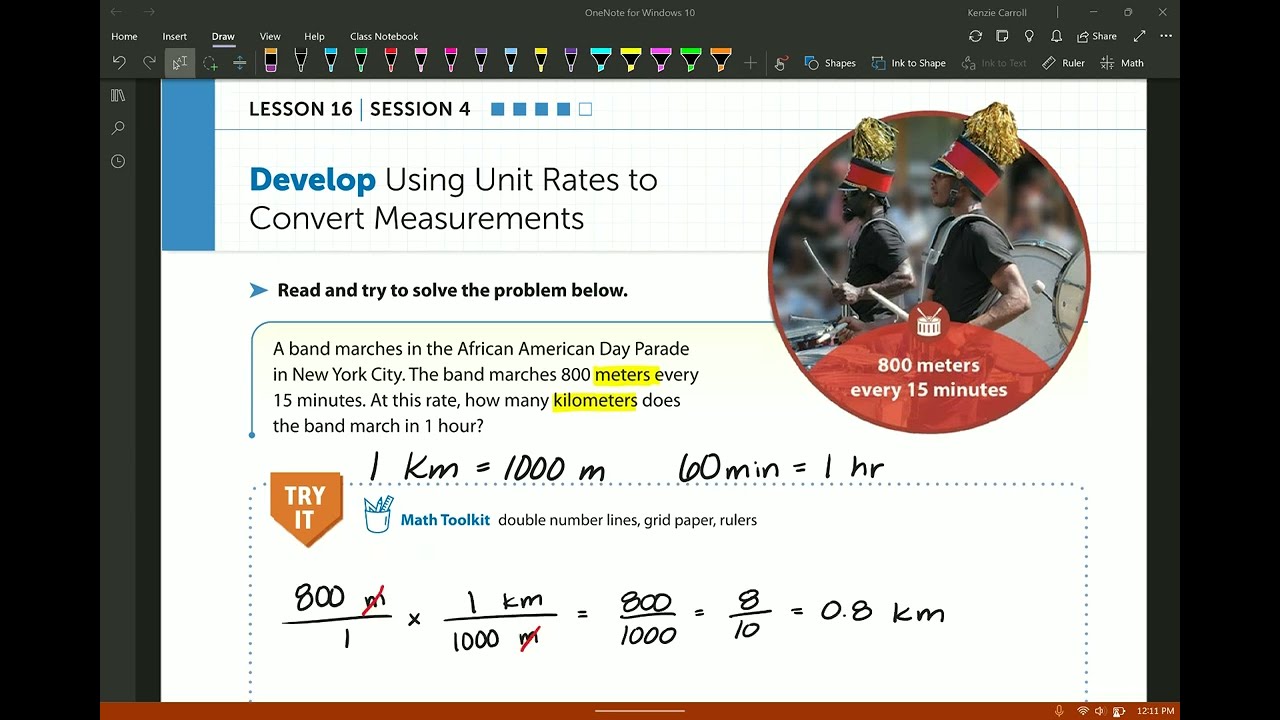 Lesson 16: Session 4 - Develop Using Unit Rates to Convert Measurements