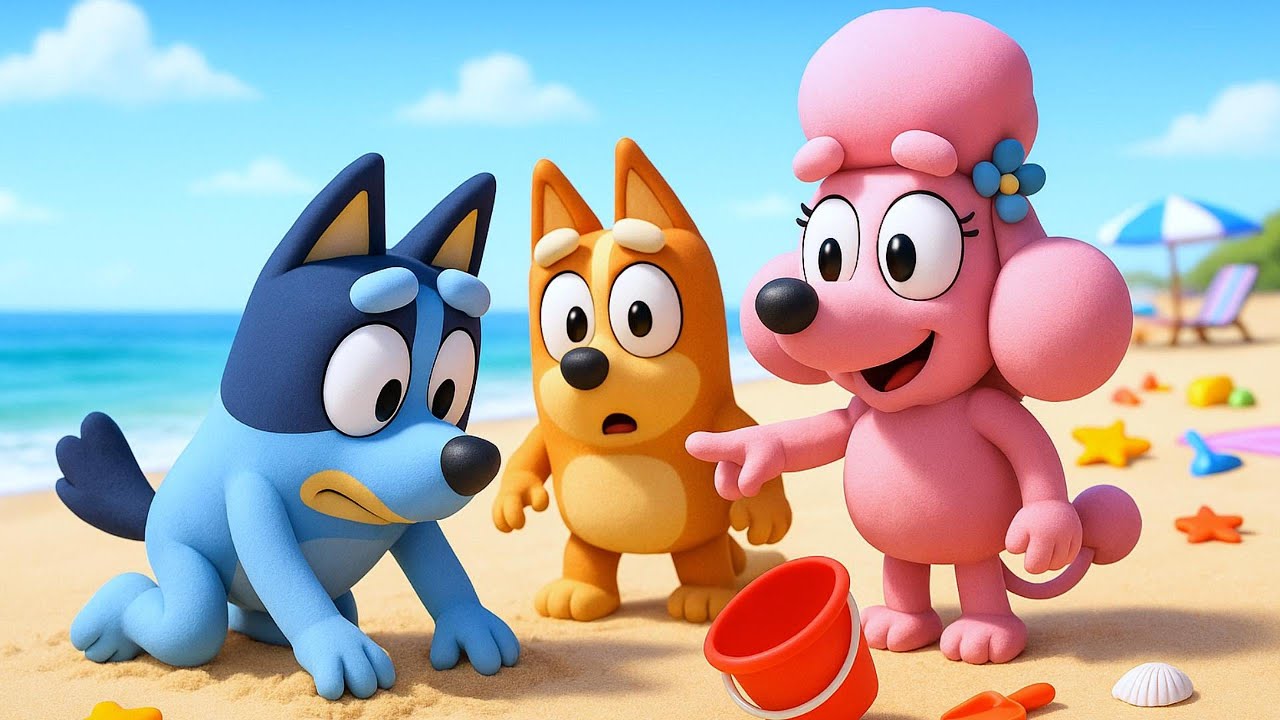 Bluey & Bingo’s Giant Sandcastle Adventure on the Beach!🛕🏖️ | Bluey Funny Animation