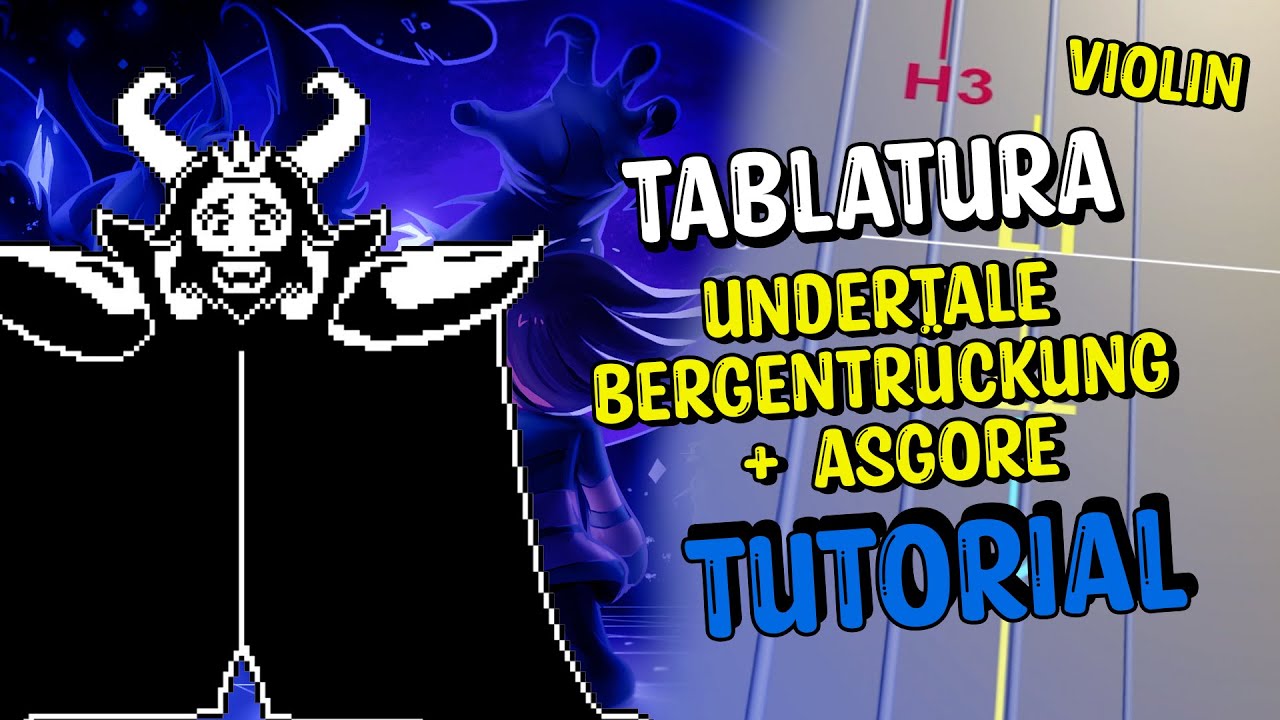 Undertale OST - Bergentrückung + ASGORE Violín Tutorial / Violin Partitura Sheet Music