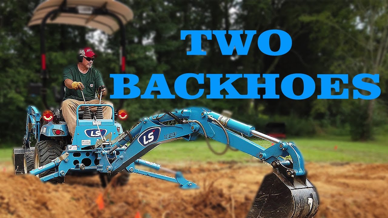 BACKHOE DIGGING~ LS Tractor backhoe digging LIKE A BOSS!