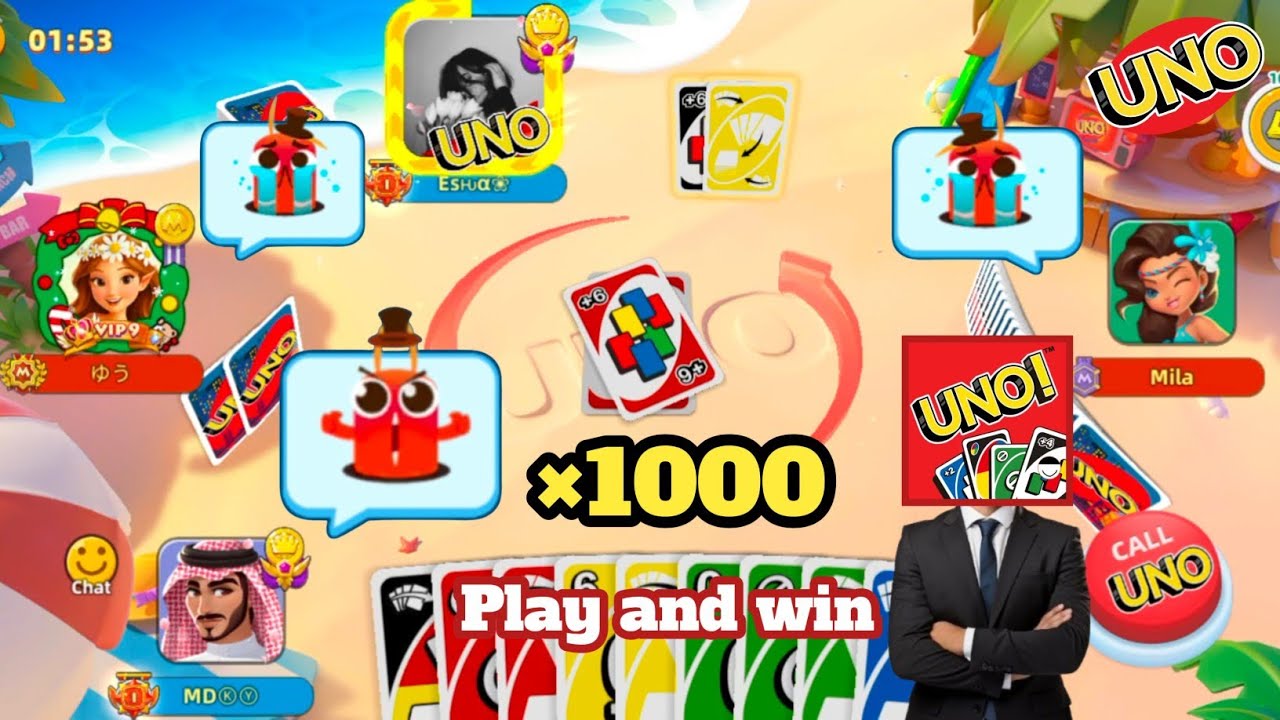 Go Wild X1000 +6 Card With Discard All action Card || Uno Mobile Game 🤑