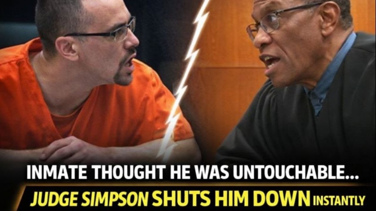 Inmate Thought He Was Untouchable… Judge Simpson SHUTS Him DOWN Instantly