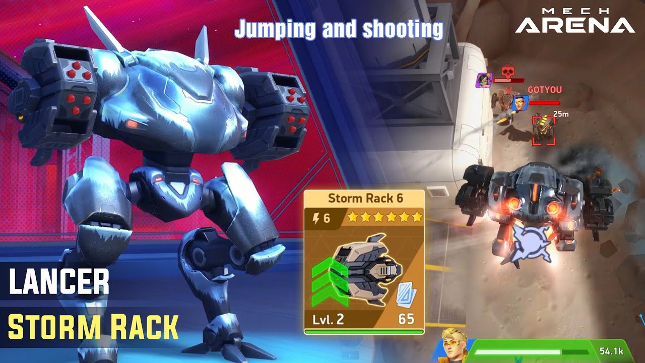 Lancer Storm Rack 6 - Dominating the Arena with Ultimate Aerial Combat!