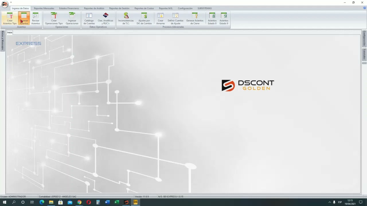 DSCONT - Asientos de Compras, Pagos, Ventas y Cobros