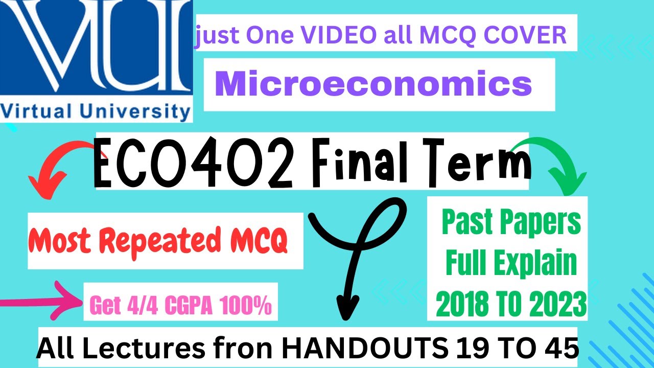 Eco402 Final Term preparation|| Eco402 Most imp MCQ😨 #eco402 #vustudents #vuuniversity #exam  #viral