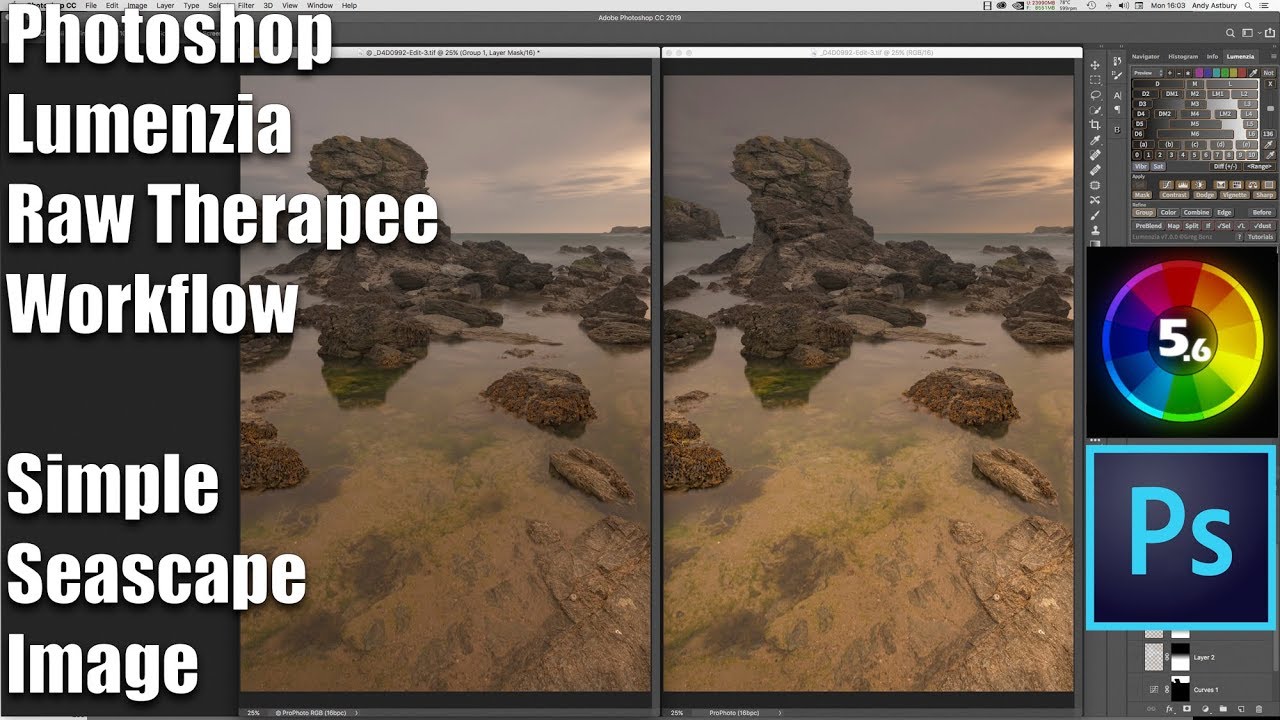 Simple Seascape Workflow - Photoshop, Lumenzia & Raw Therapee