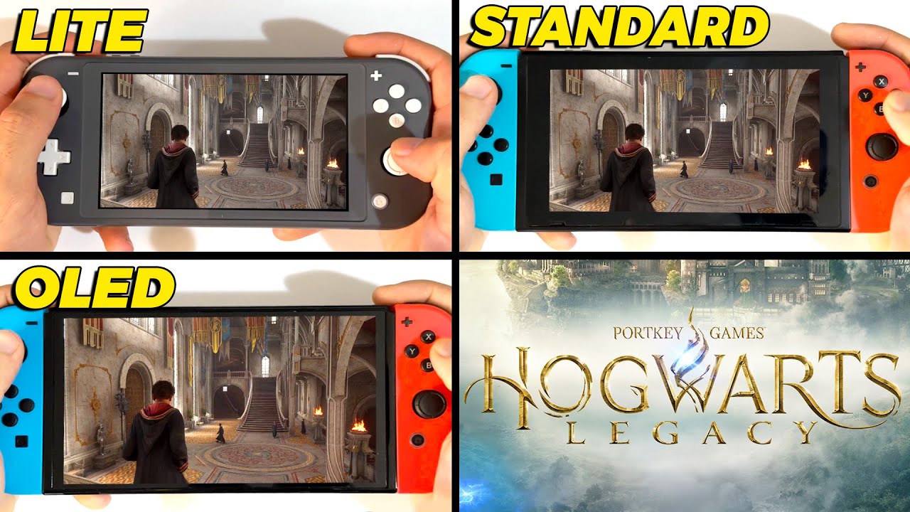 Hogwarts Legacy - Nintendo Switch Lite vs Standard vs Oled (Side by Side)