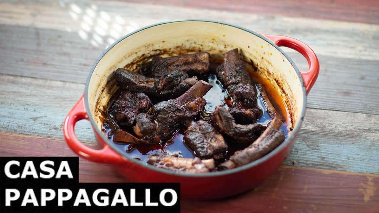Costine di maiale al vino rosso