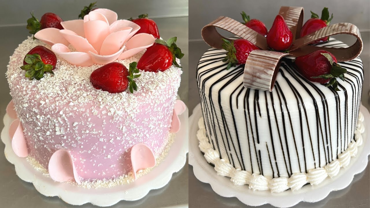 como decorar pasteles con chocolate y chocolate rallado blanco || pasteles con chocolate