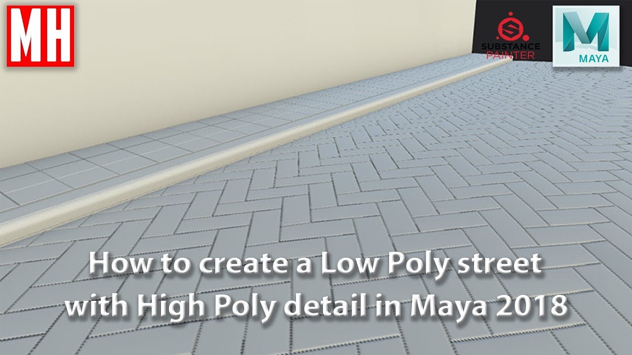 How to 3D model a LOW POLY street with HIGH POLY detail