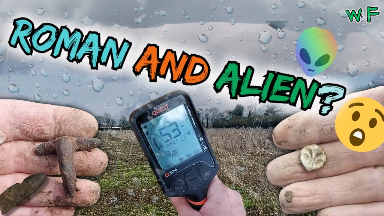 My Best Day Metal Detecting So Far | Roman Brooch and Strange Alien Face Lead Token Finds
