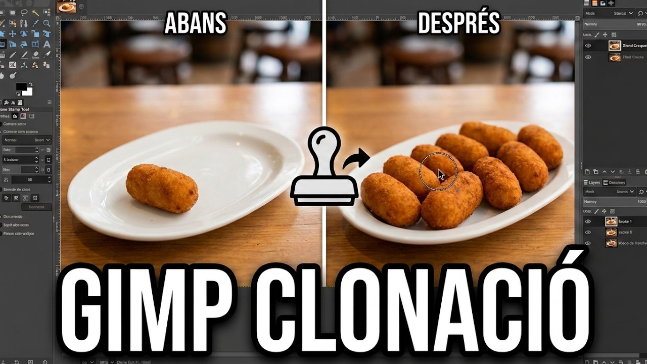 Com clonar parts d'una imatge amb Gimp