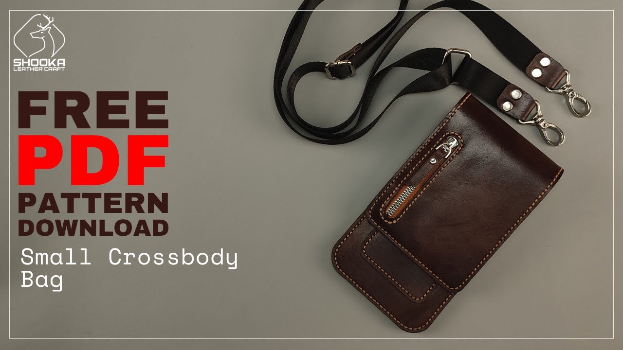How to make a Leather Crossbody Bag To Carry Smartphone + cardholder VER.2 | Free PDF Pattern