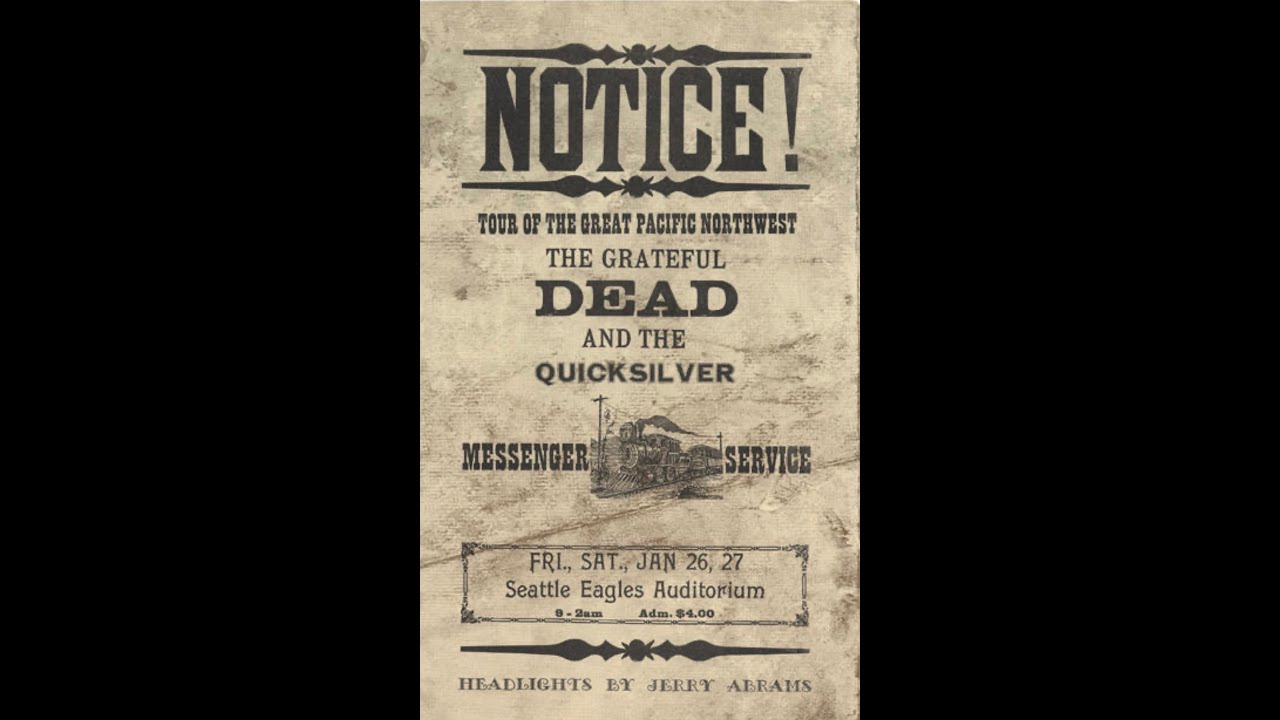 Grateful Dead - China Cat Sunflower/The Eleven - Eagles Auditorium, Seattle, WA