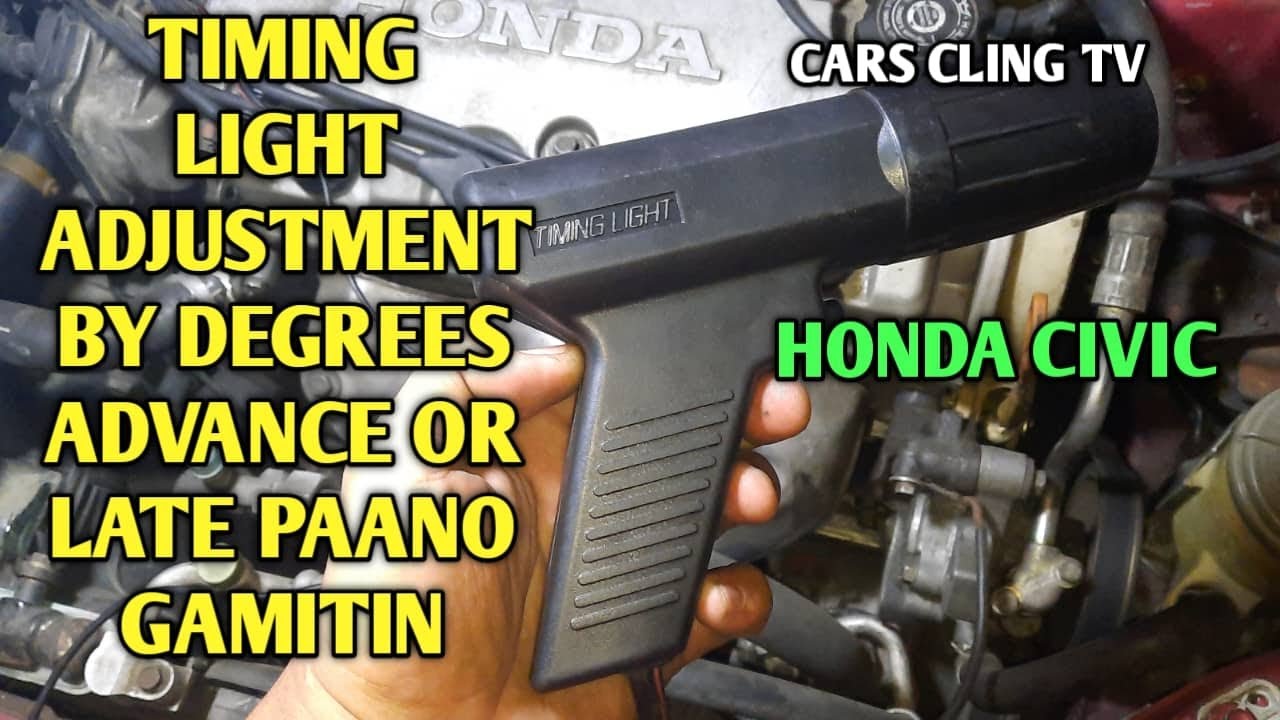 TIMING LIGHT ADJUSTMENT DISTRIBUTOR SET UP HONDA CIVIC ADVANCE LATE BY DEGREES 5 10 20 BASIC ALAMIN