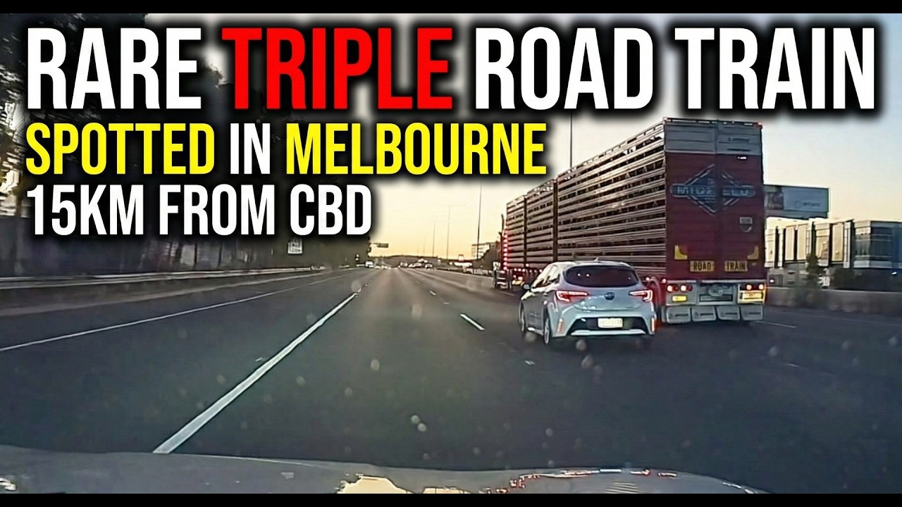 🚄🚄🚄🚄RARE Triple Road Train Spotted in Melbourne 15km From CBD, VIC, Australia